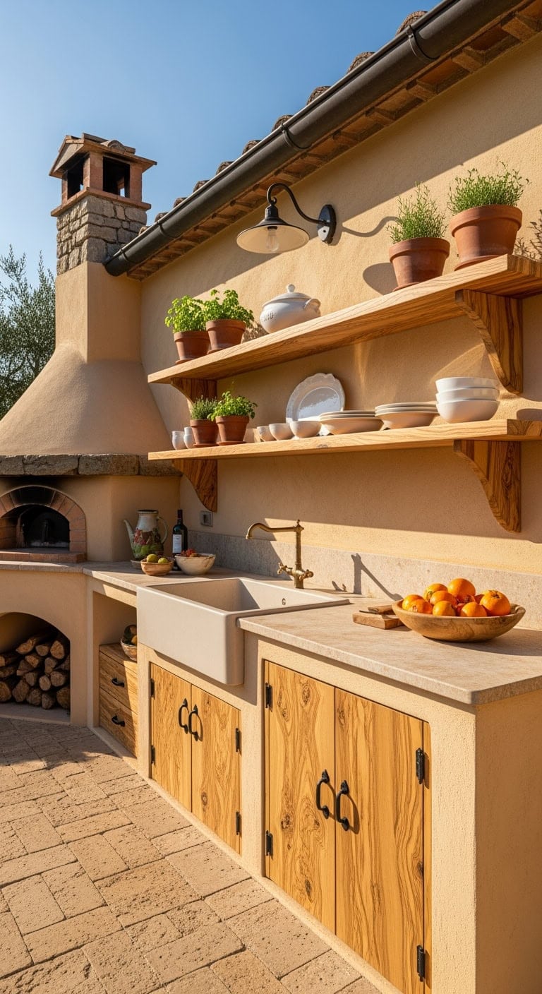 tuscan stucco olive wood