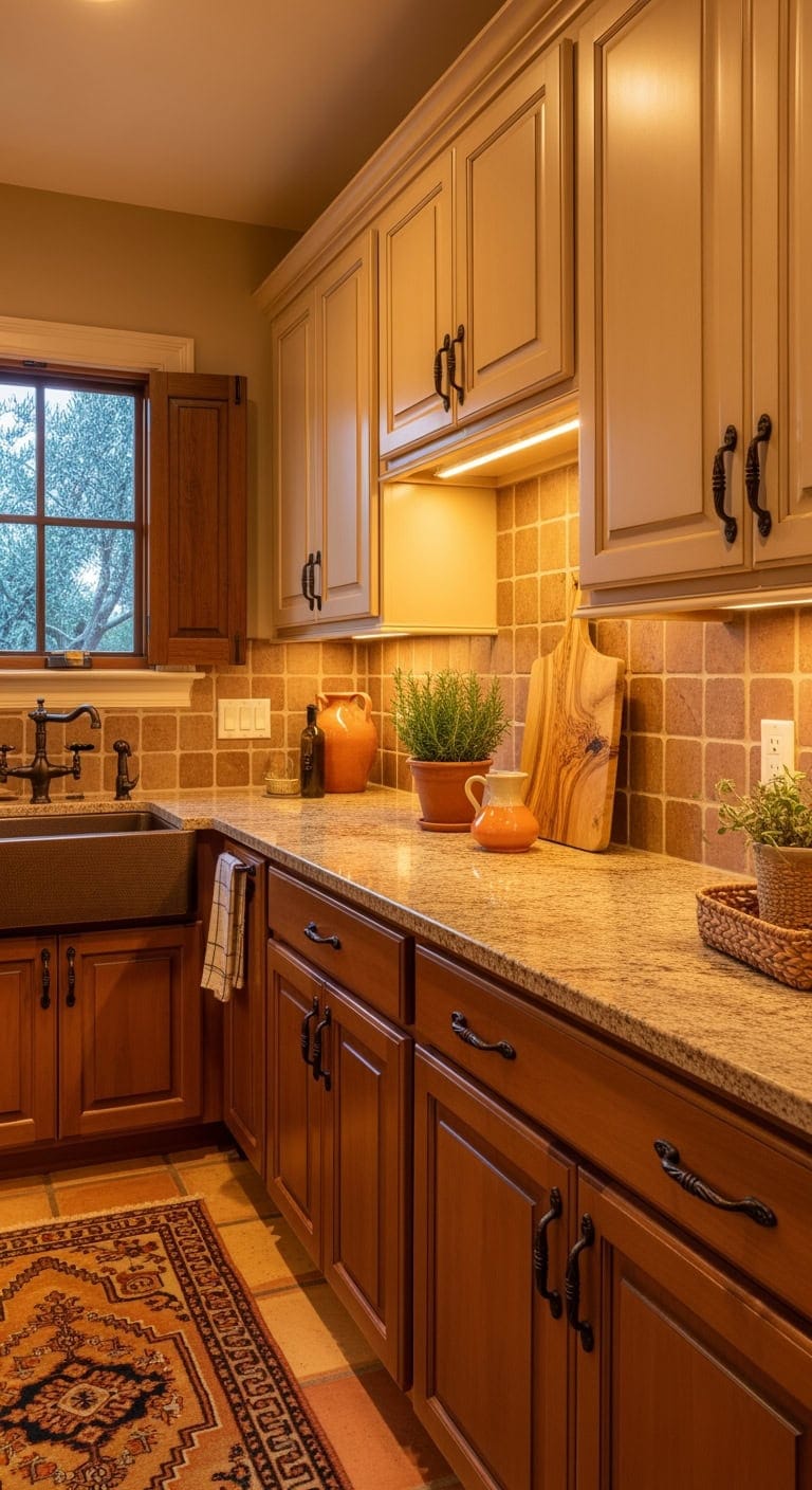 tuscan warm under cabinet lighting