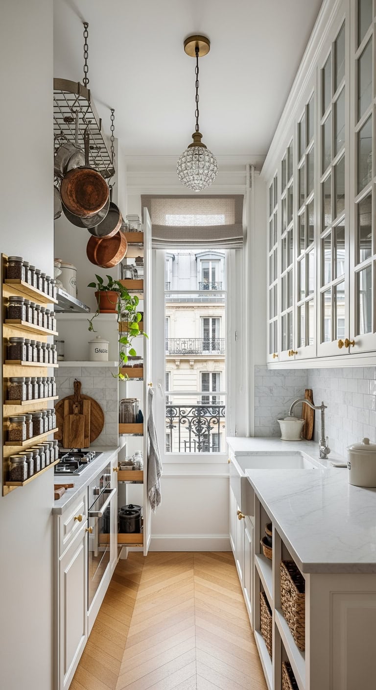 vertical parisian kitchen styling