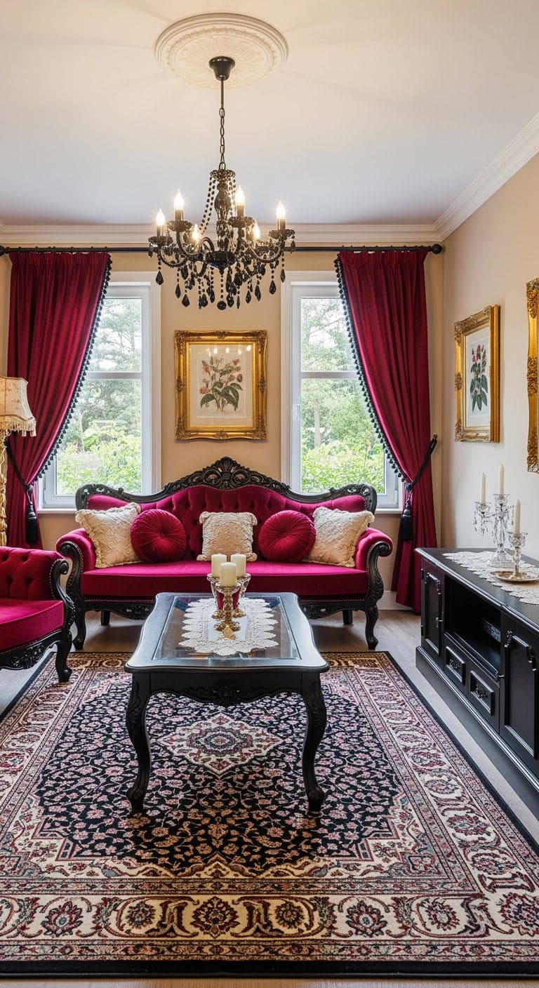 victorian black carved elegance