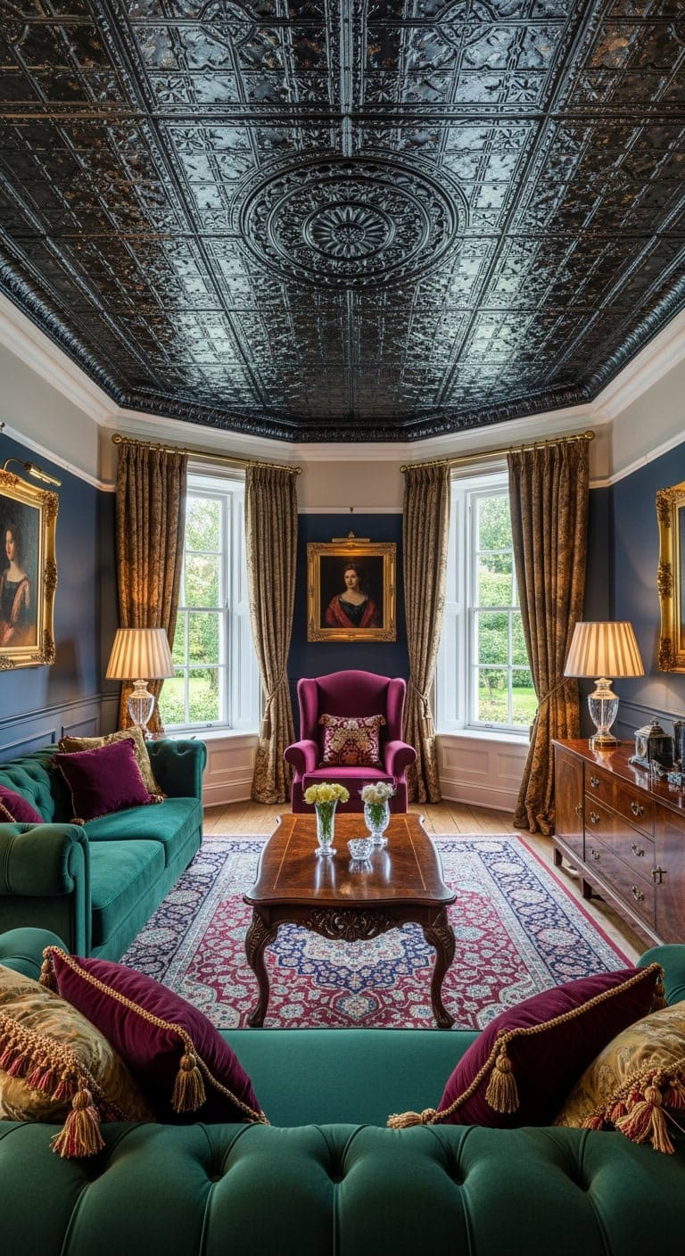 victorian black ornate ceiling