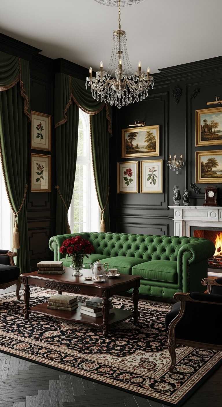 victorian emerald luxe living