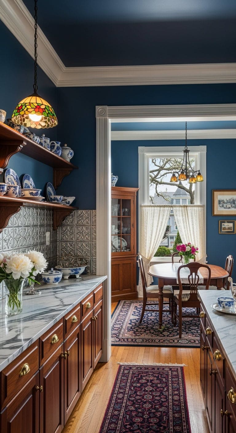 victorian galley kitchen parlor