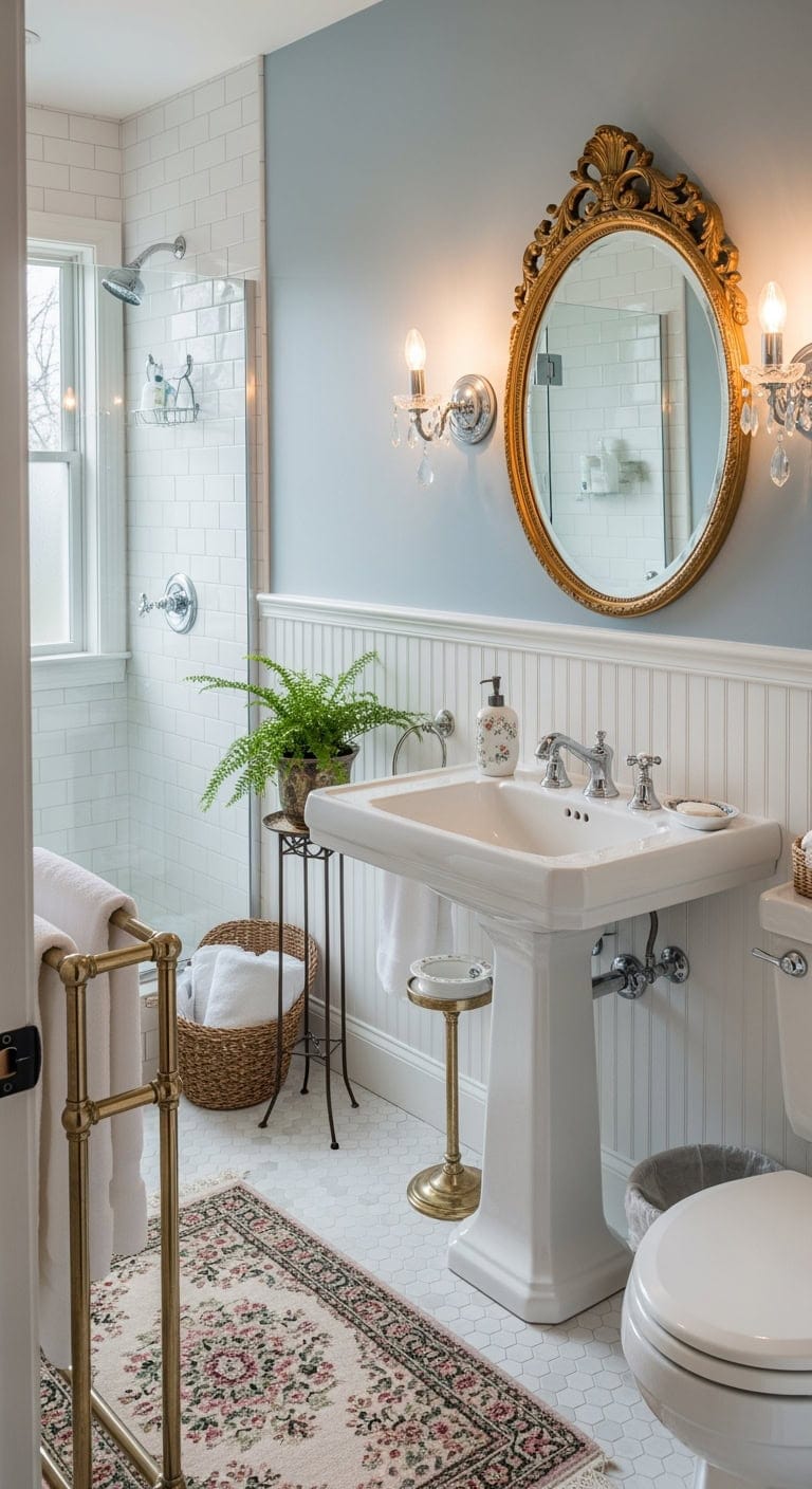 victorian pedestal sink charm