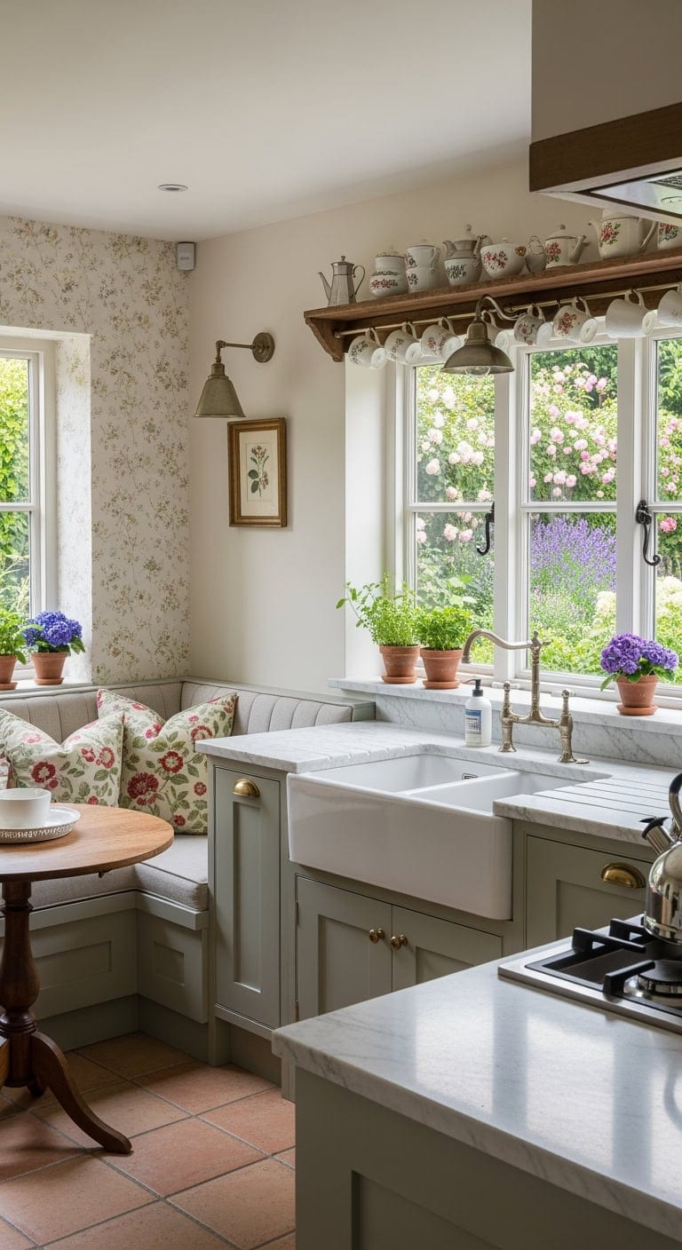 vintage chic glass front cabinets