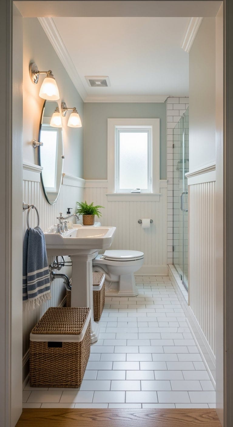 vintage cottage beadboard bath