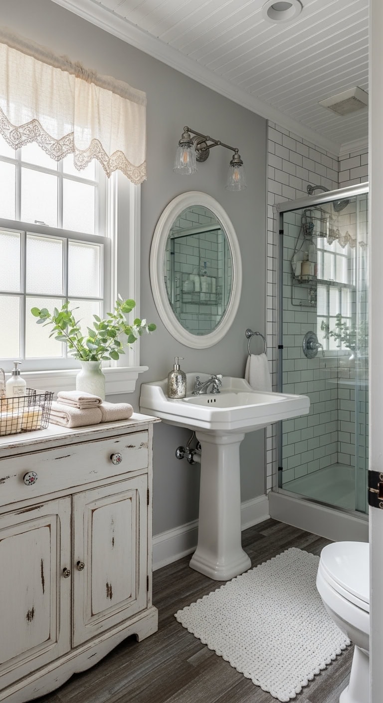 vintage distressed lace charm