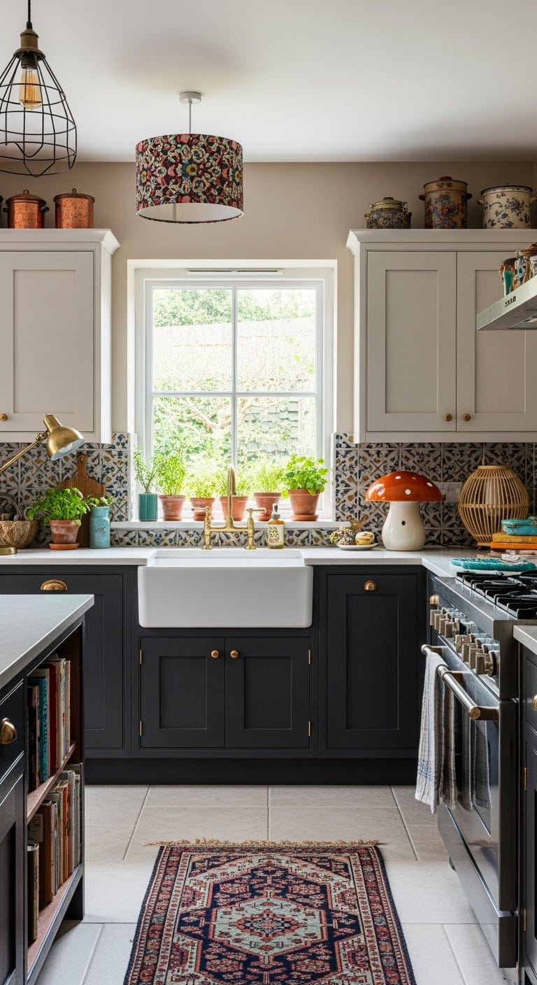 vintage eclectic lamp mix