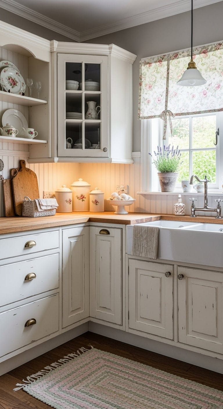 vintage inspired distressed corner charm