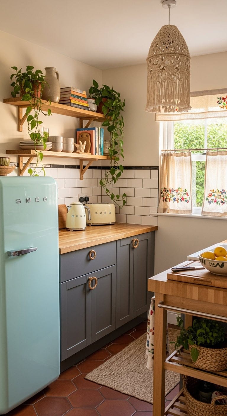 vintage pastel retro kitchen charm