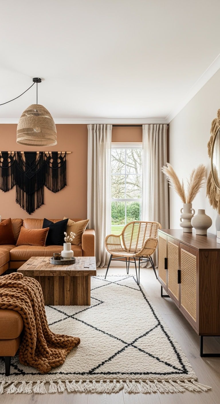 warm layered boho browns