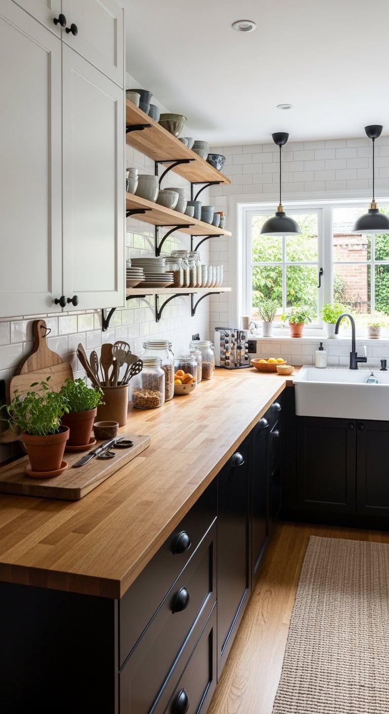 warm modern farmhouse kitchen