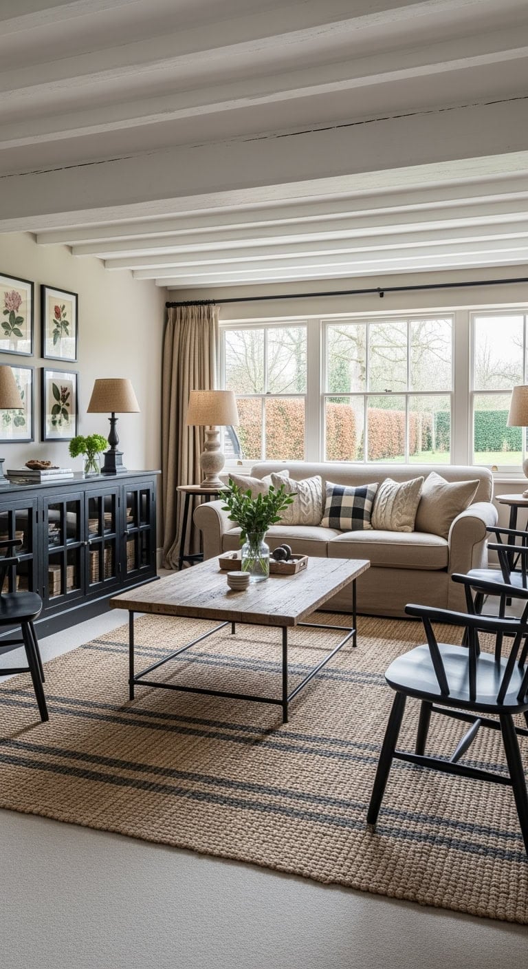 warm tan cottage livingroom