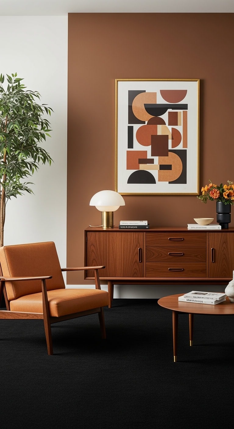 warm walnut brass black