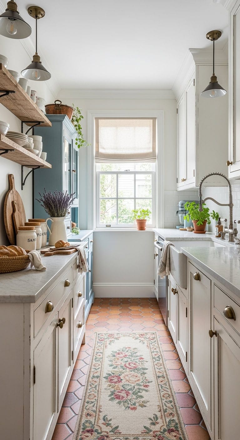 weathered french provincial kitchen charm