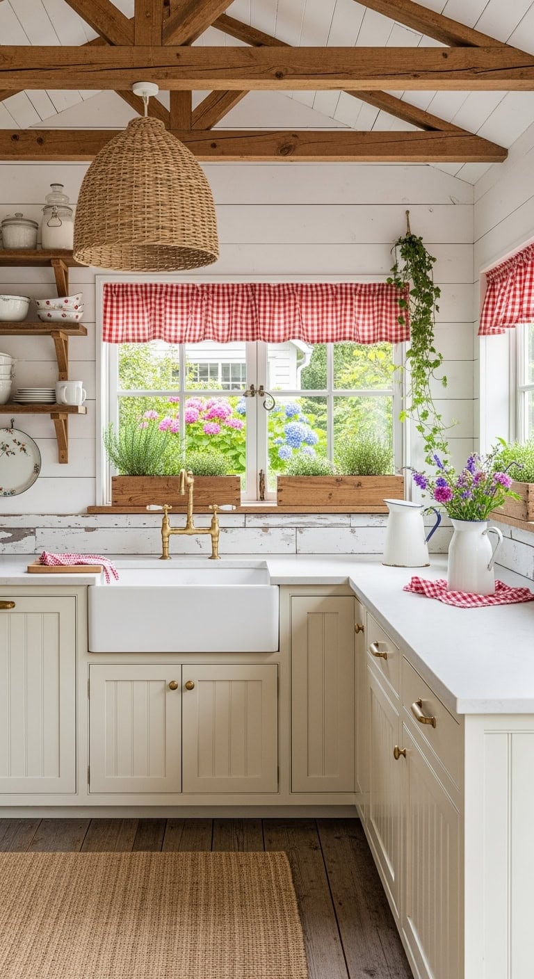 whimsical cottage backyard kitchen