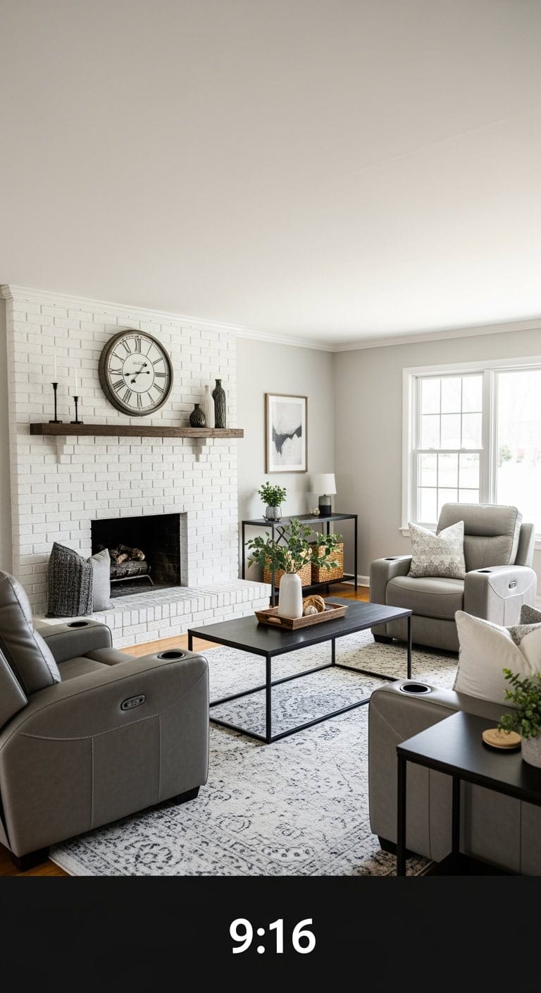 white brick modern ranch