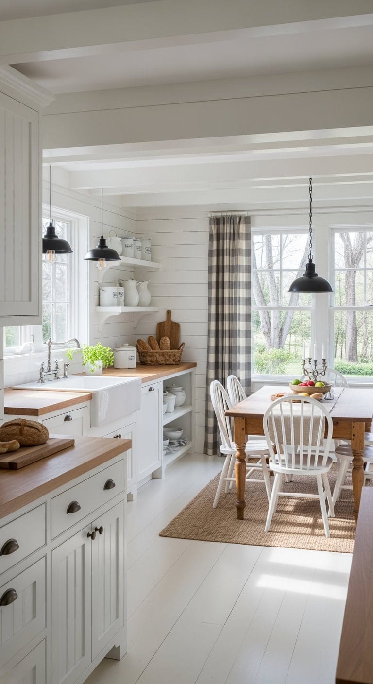 white shiplap farmhouse charm