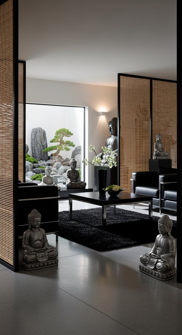 zen black bamboo sanctuary