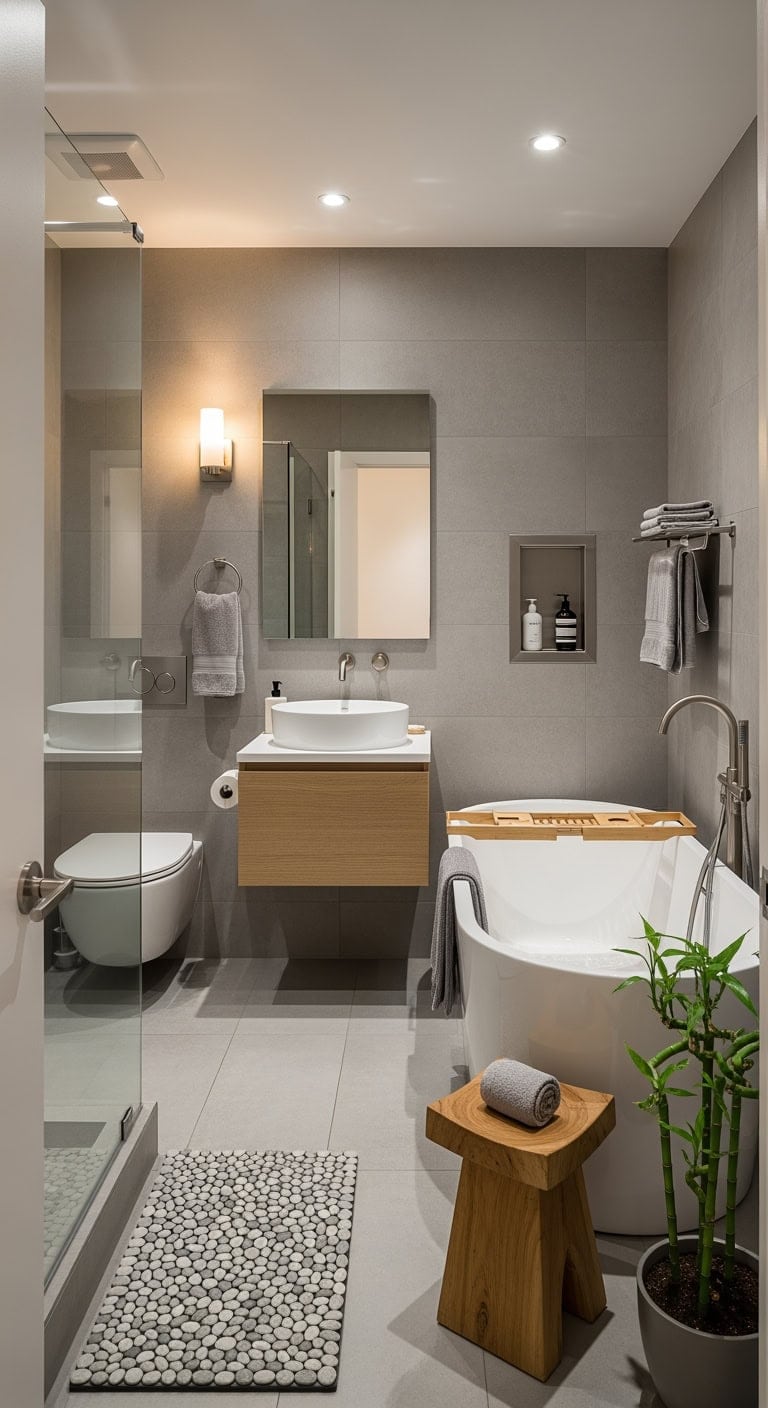 zen inspired cement soakery retreat