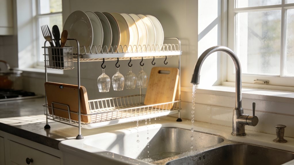 adjustable durable over sink drainage