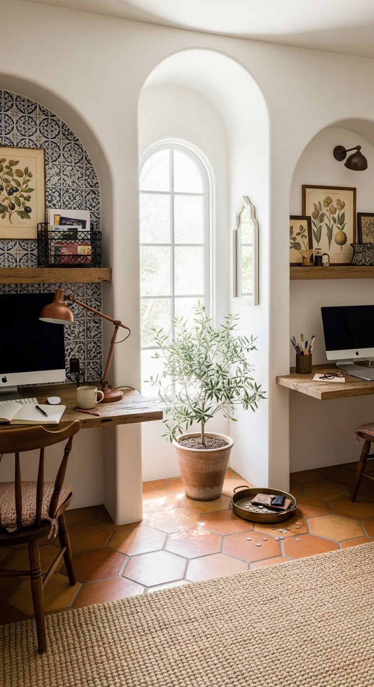 alcove workstations with arches