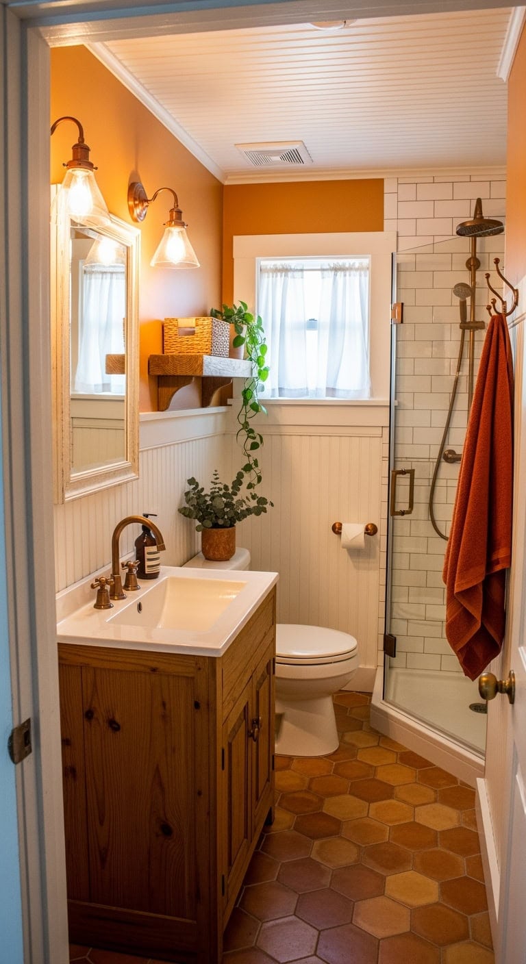 antique white and rust