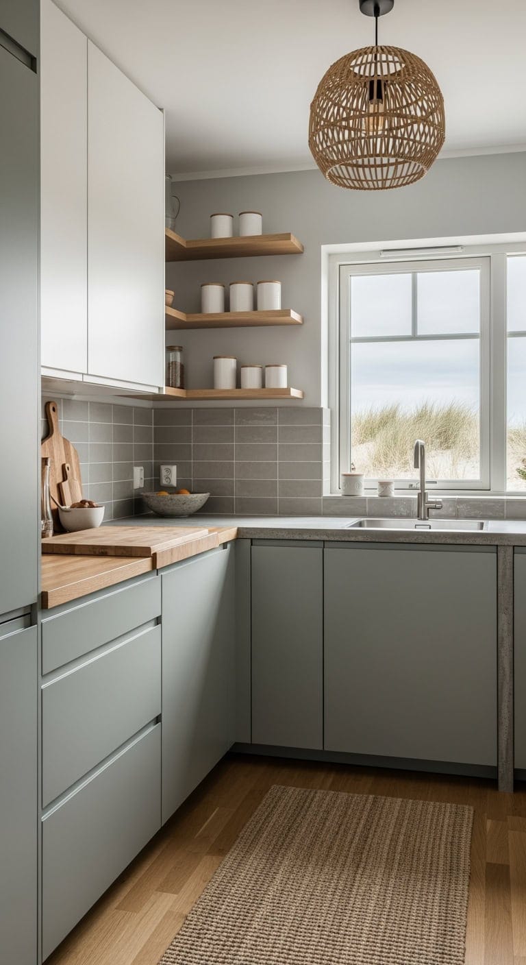 arctic white sage kitchen