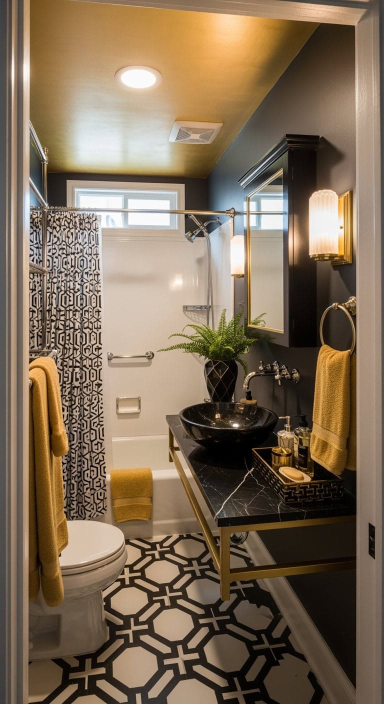 art deco black gold glamour