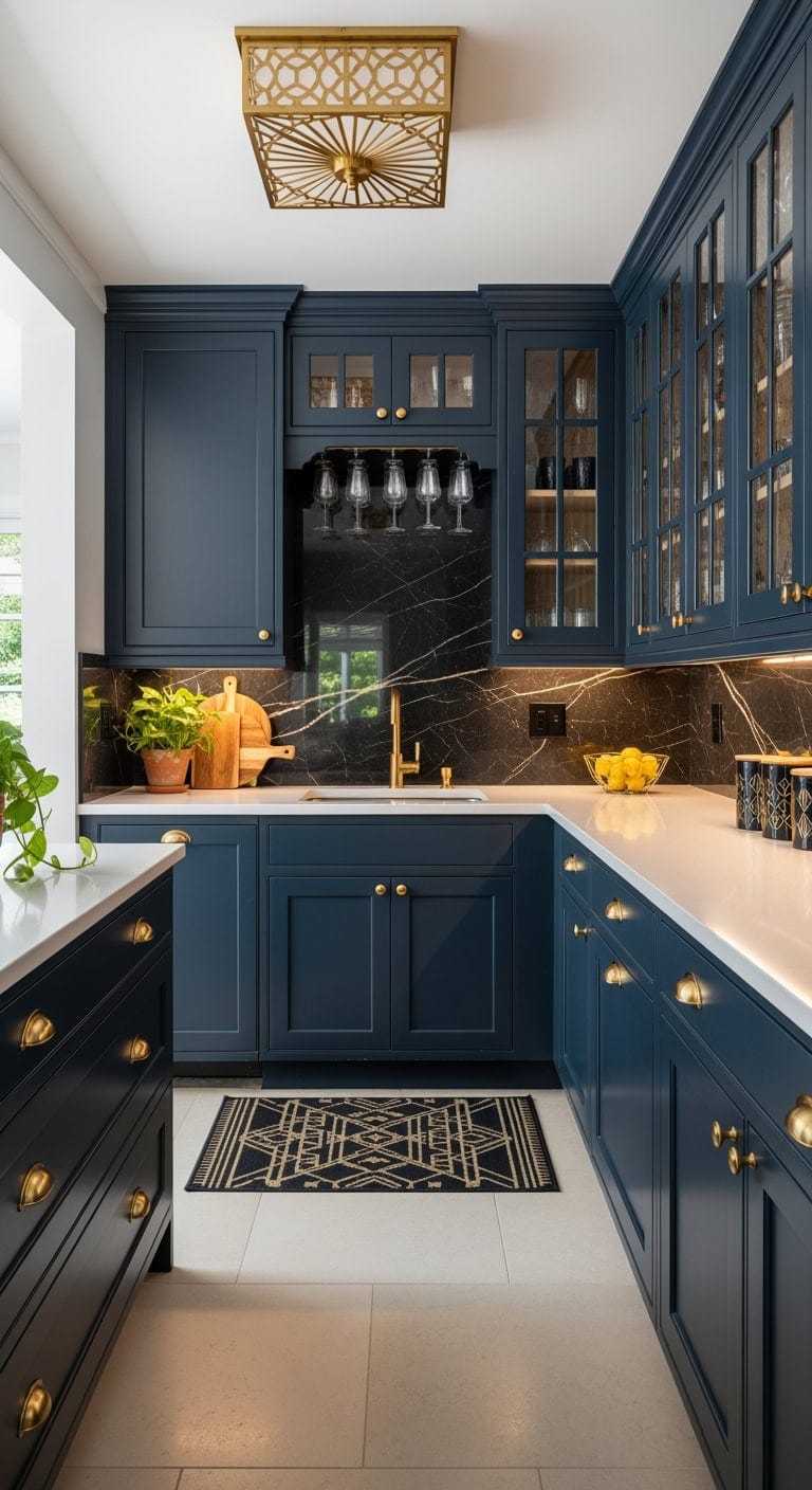 art deco geometric kitchen glamour