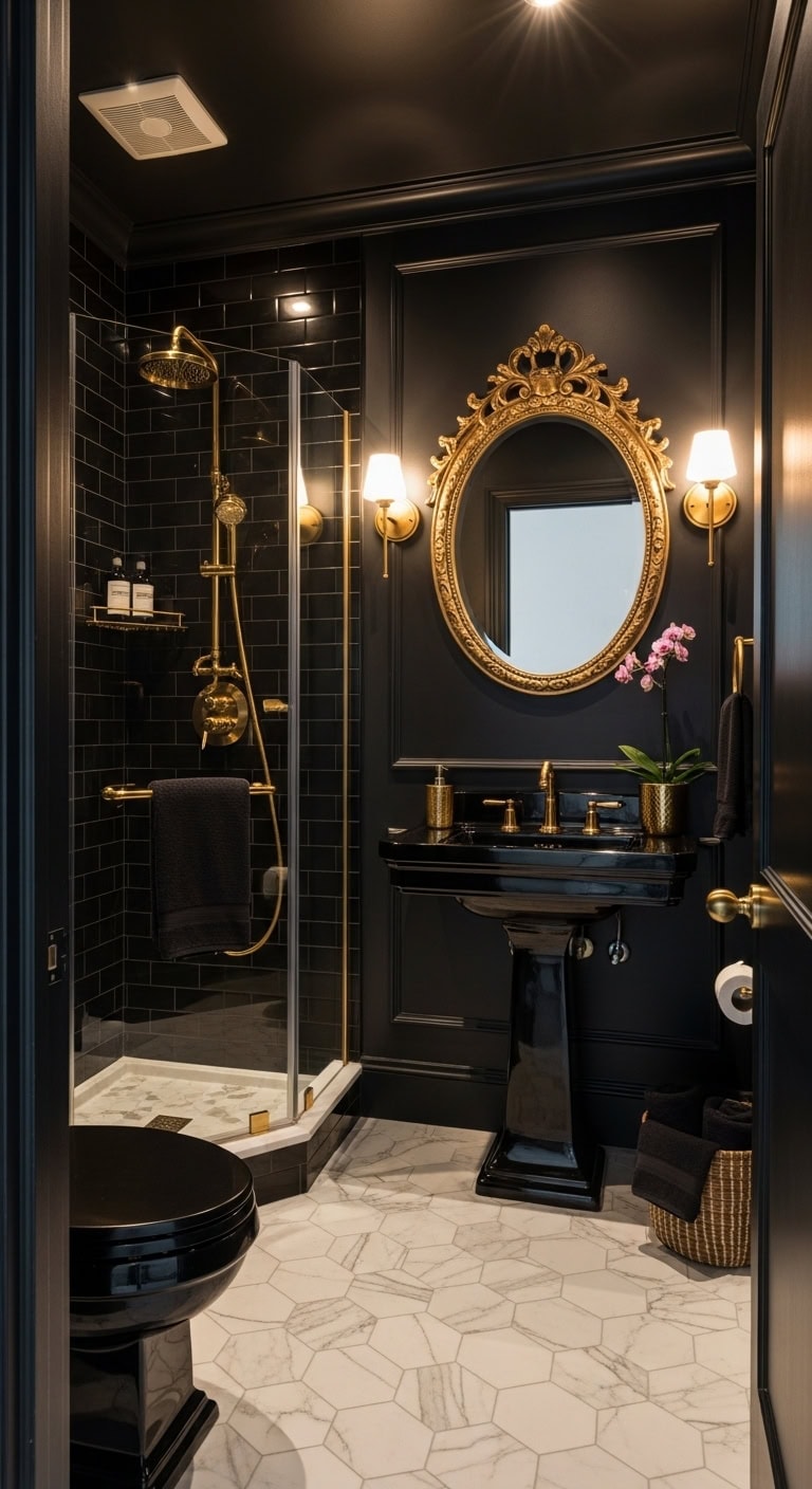 black and gold elegance