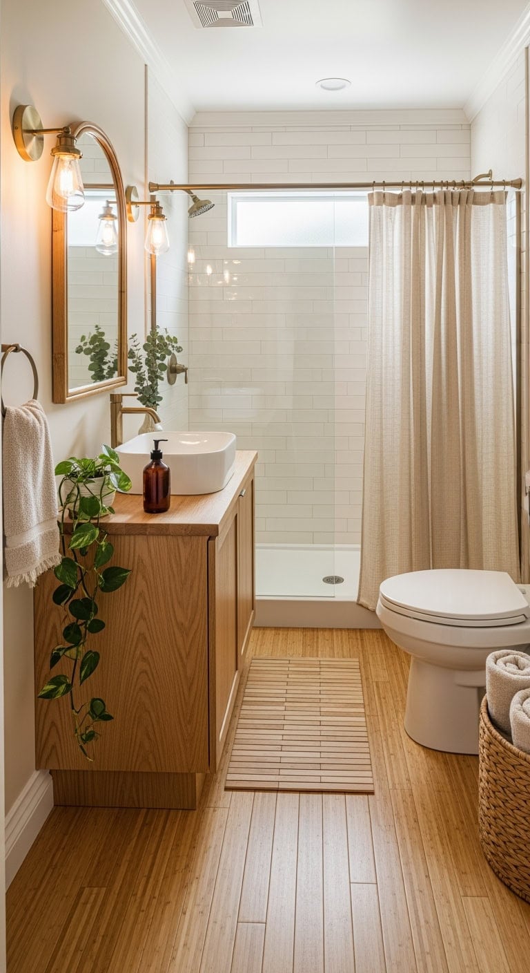 blonde strand woven bamboo retreat