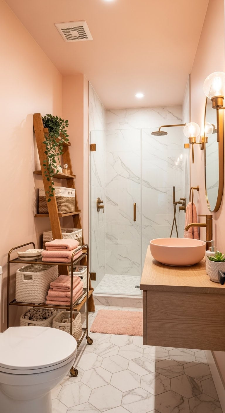 blush bronze organized ladder charm