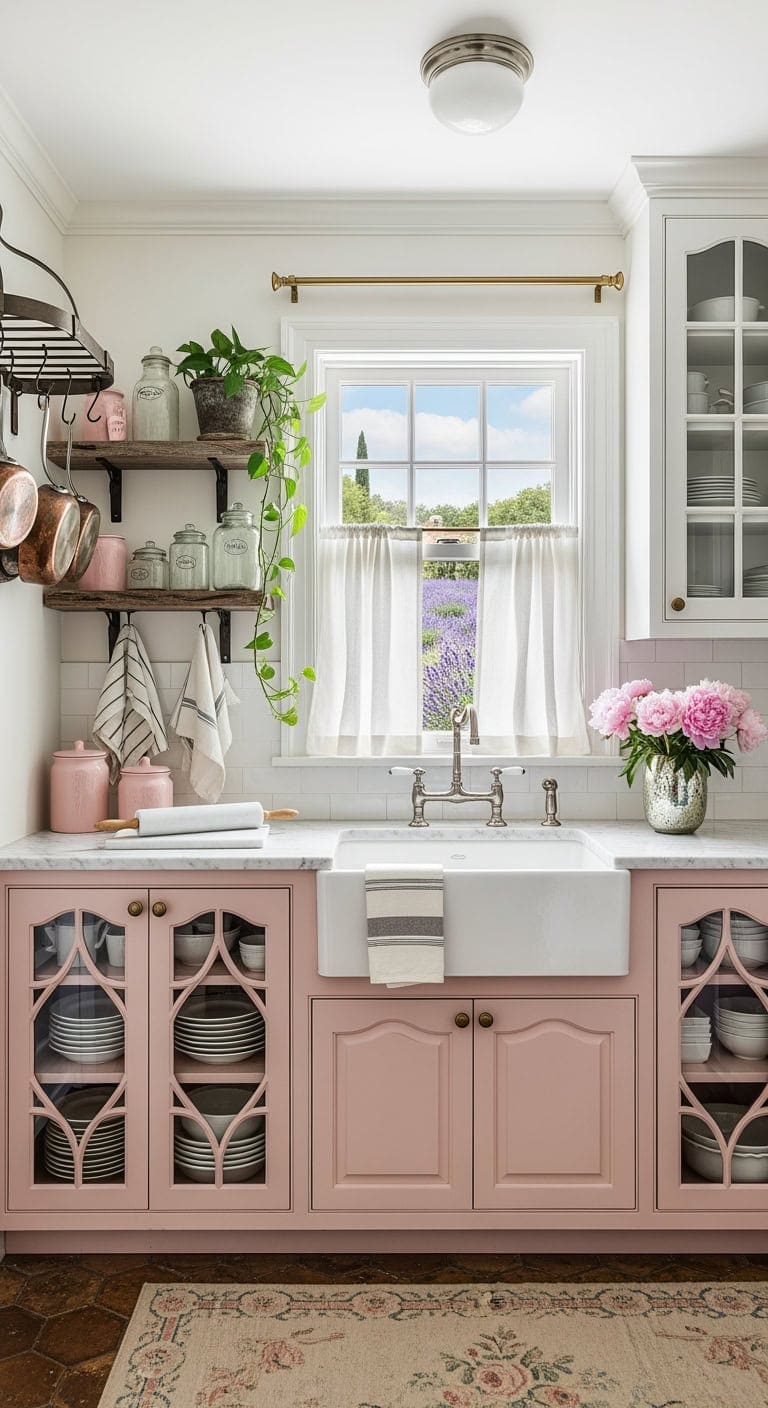 blush french country kitchen