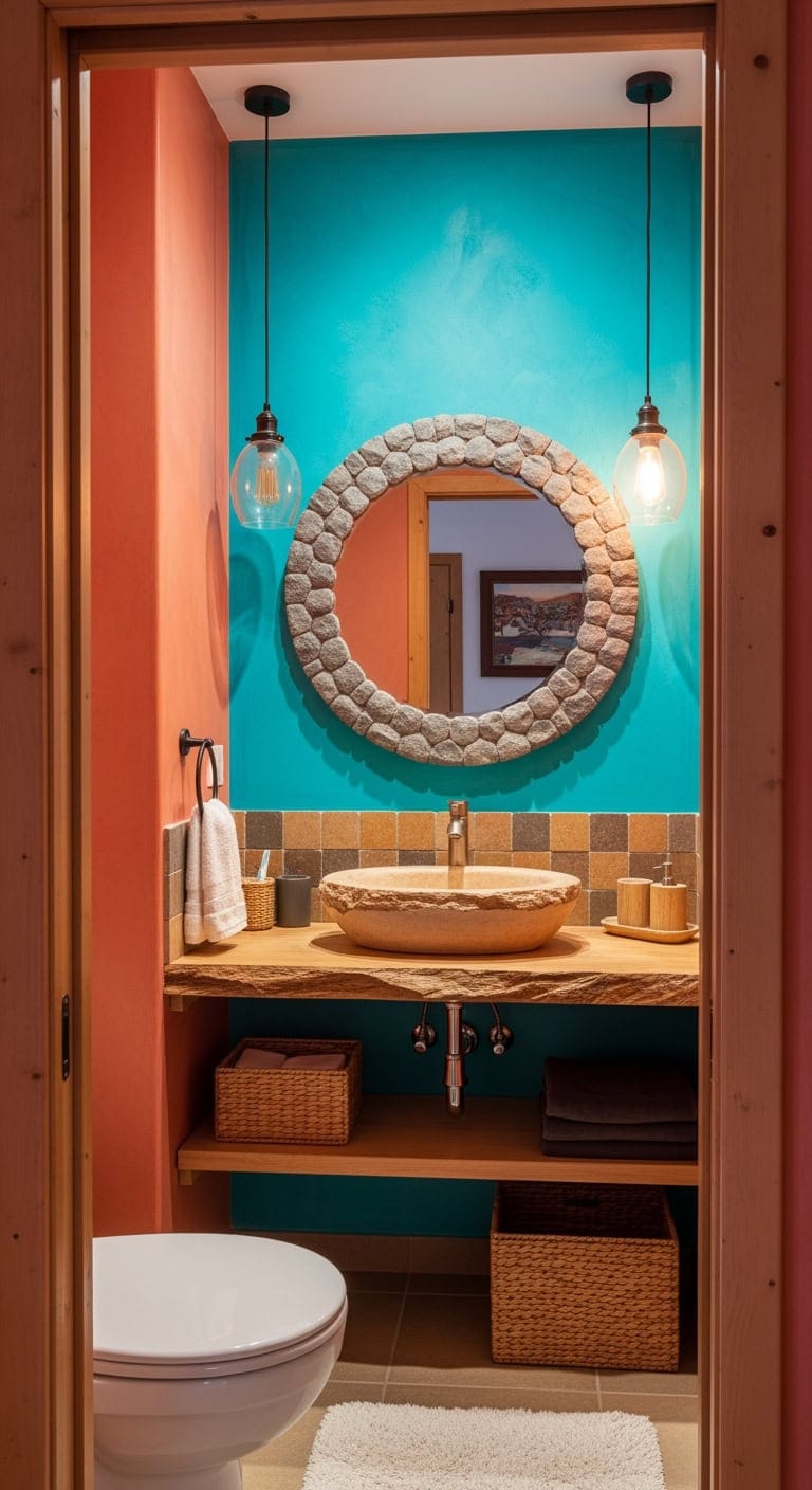 bohemian burnt sienna turquoise