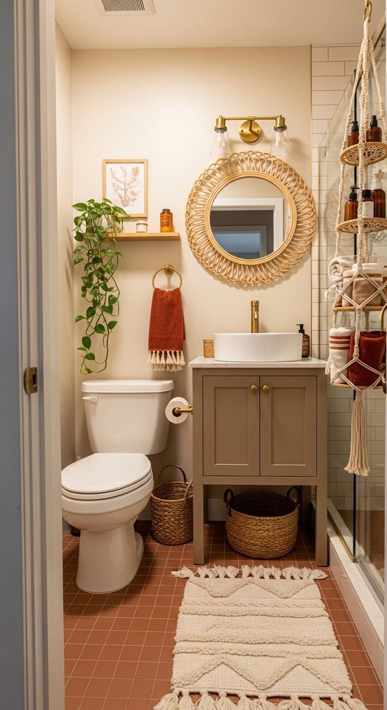 boho vertical storage solution