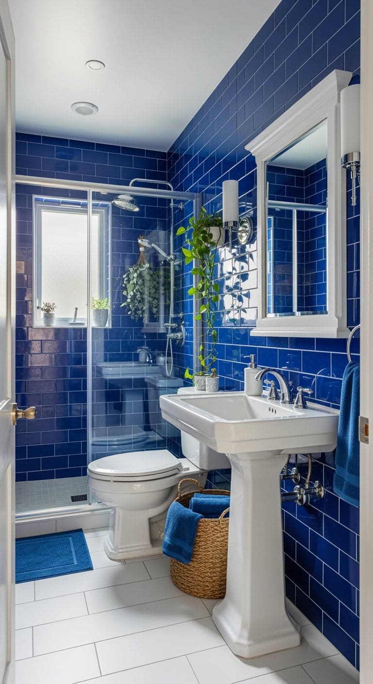 bold cobalt and white