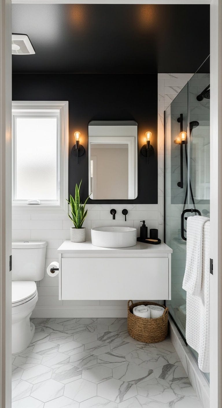 bold matte black contrast