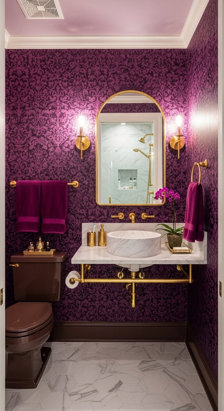 bold plum glamour statement