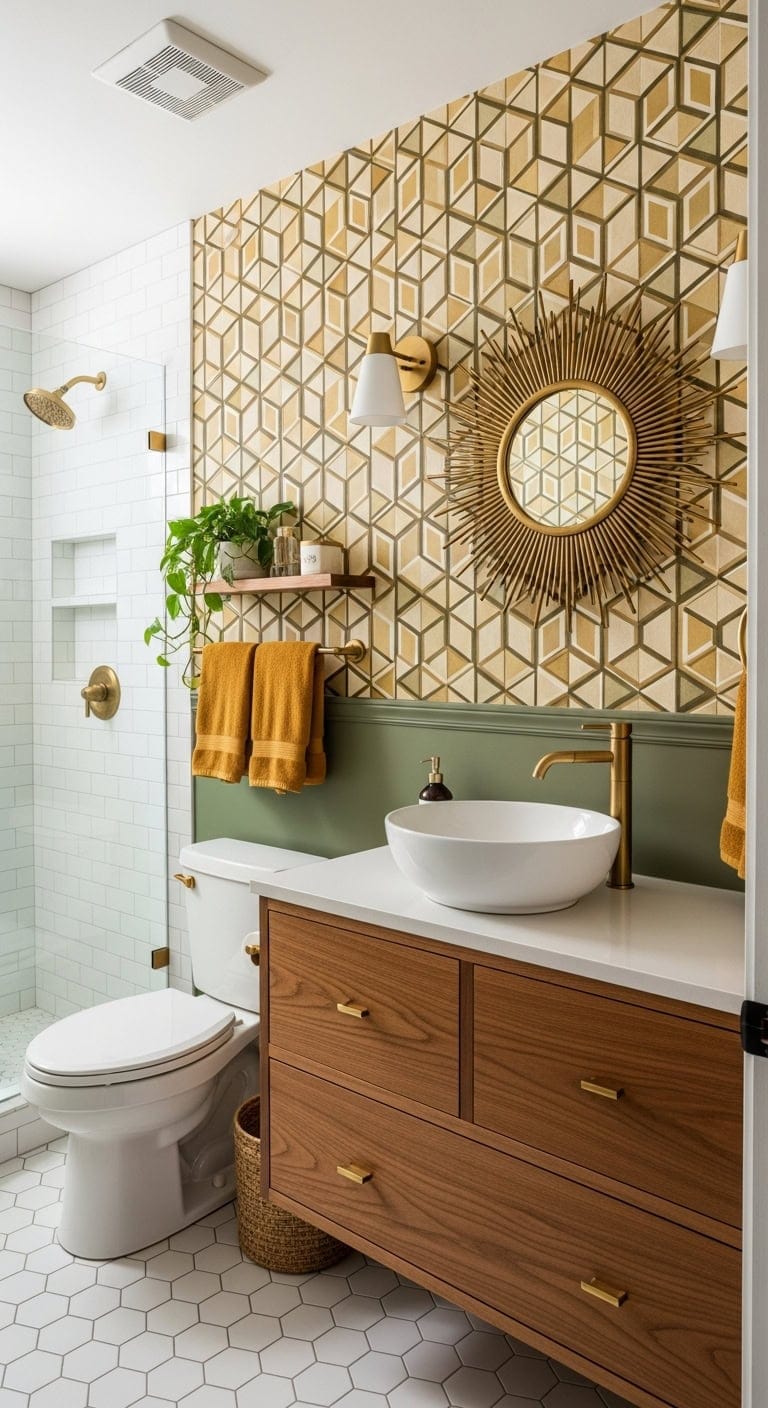 bold retro geometric glamour