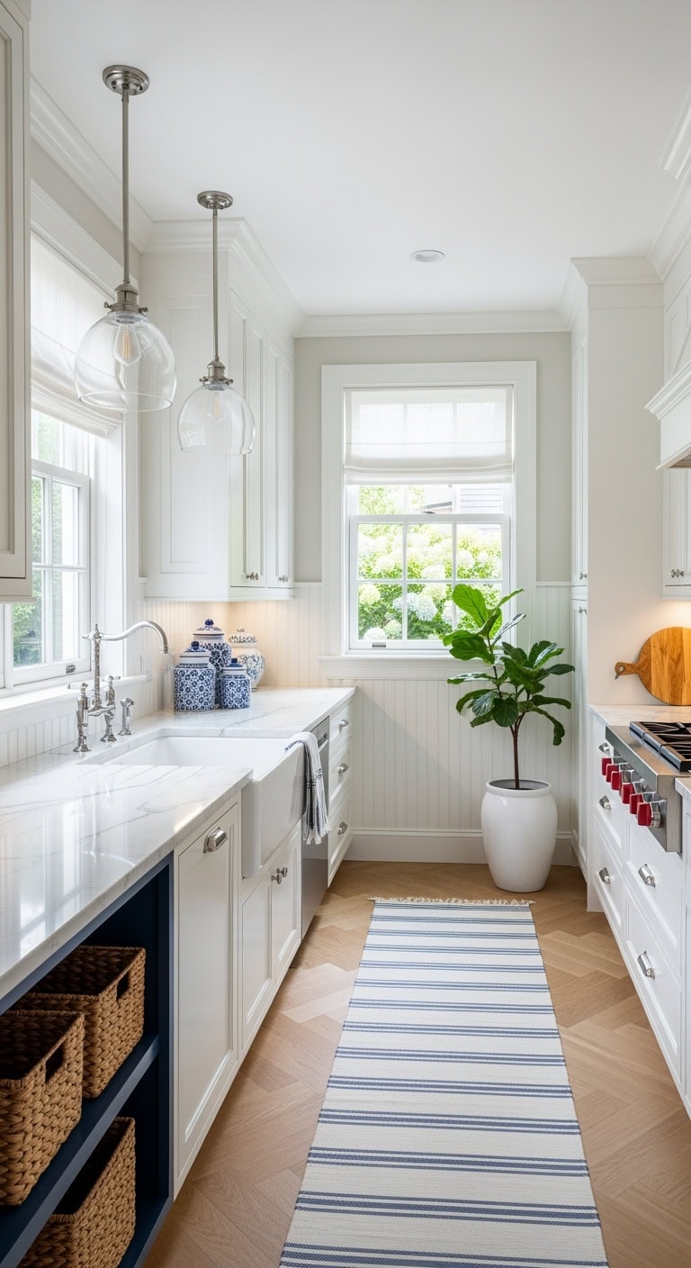 breezy blue and white hamptons