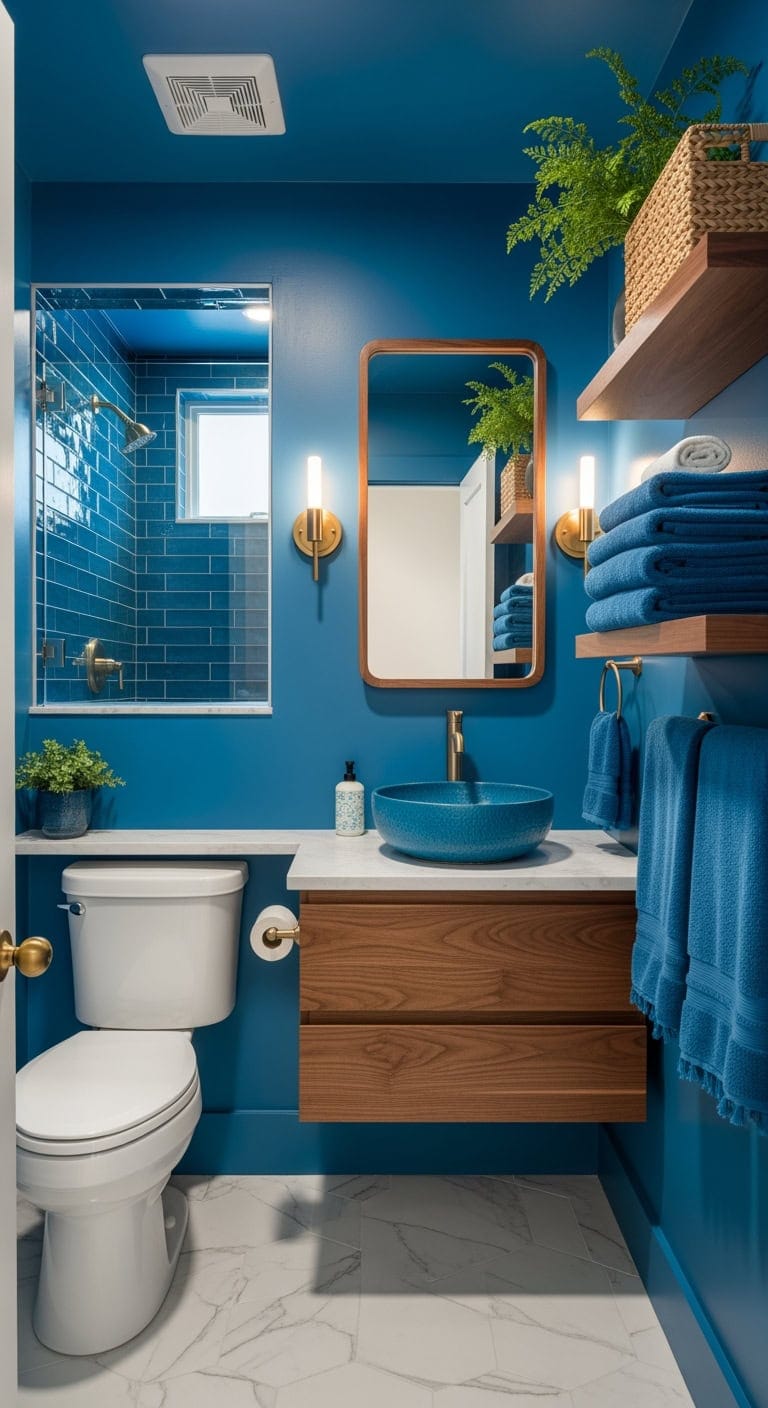 bright cerulean meets walnut