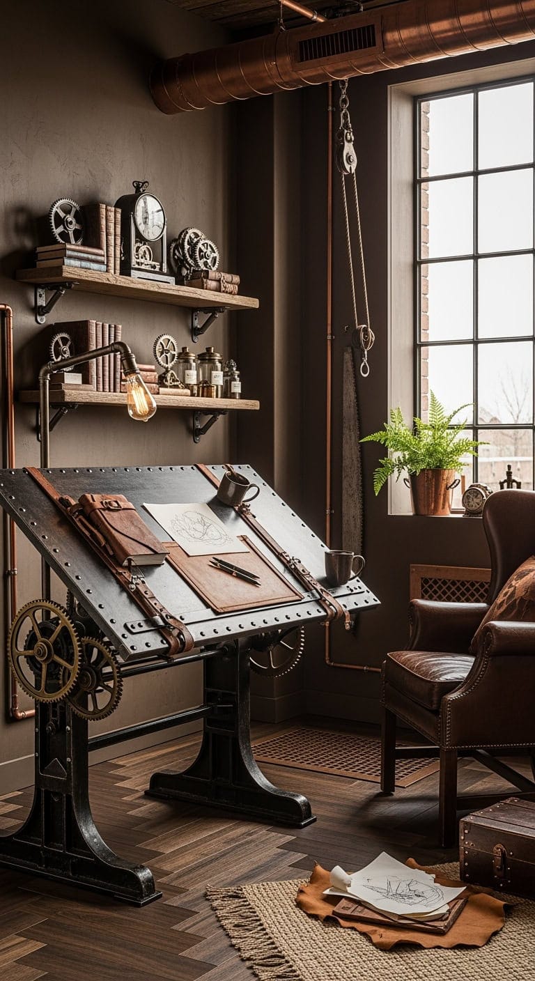 bronze riveted espresso leather workshop