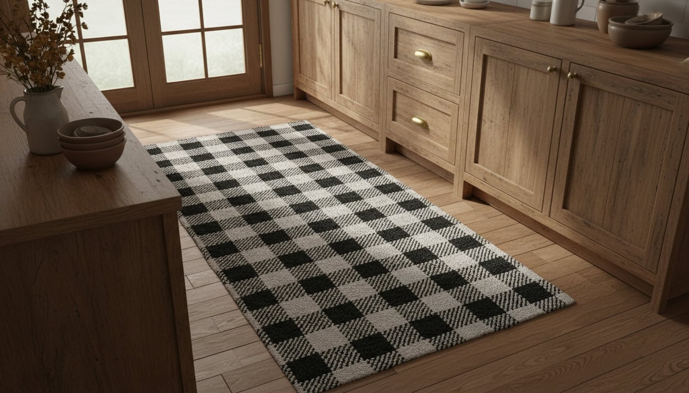 View of 10 Best Buffalo Plaid Kitchen Rugs for [YEAR] Worth Stepping On