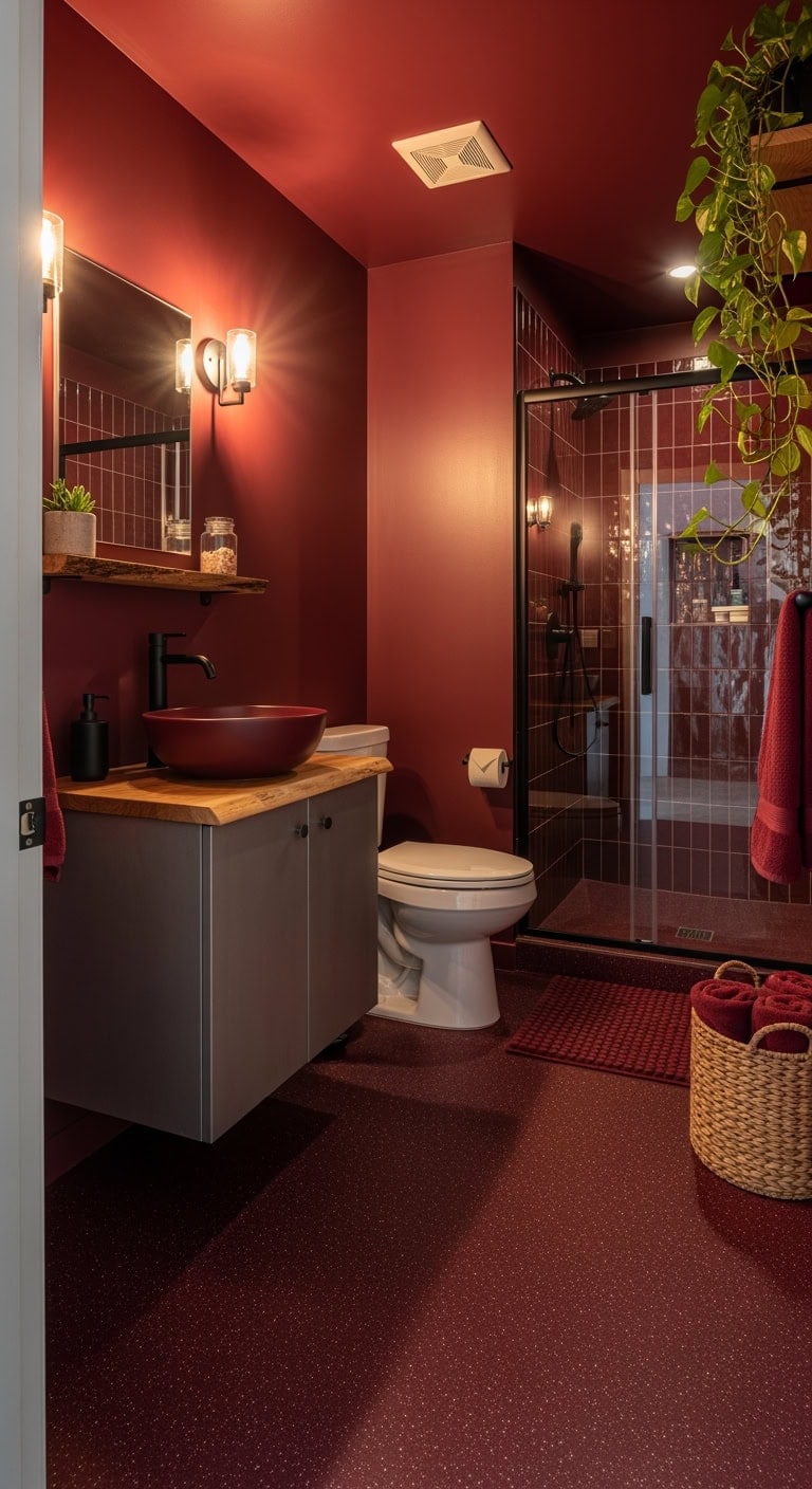 burgundy recycled rubber flooring