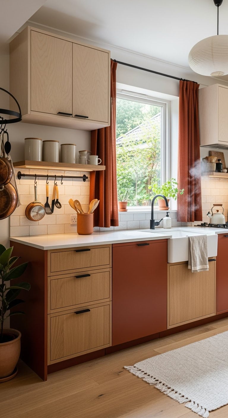 burnt sienna cream japandi