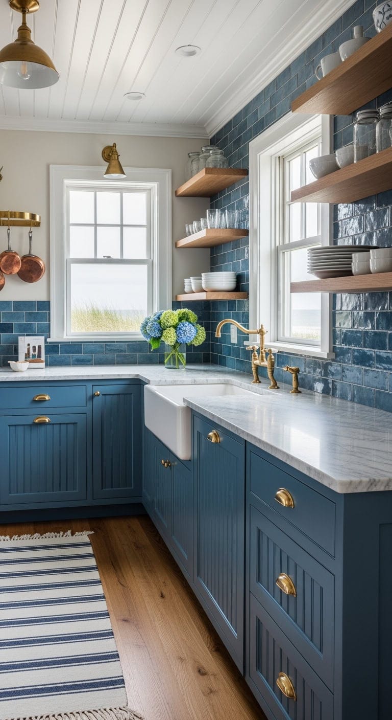 cape cod nautical blue white