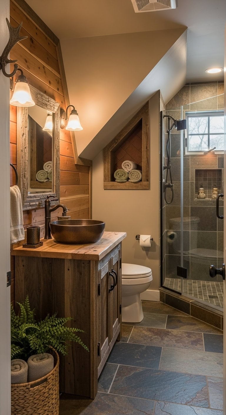 carved niche rustic retreat