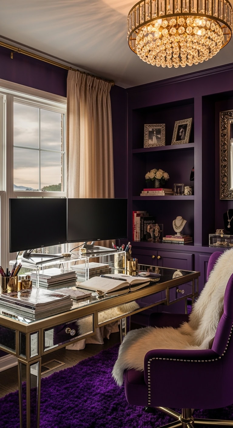champagne gold glam homeoffice