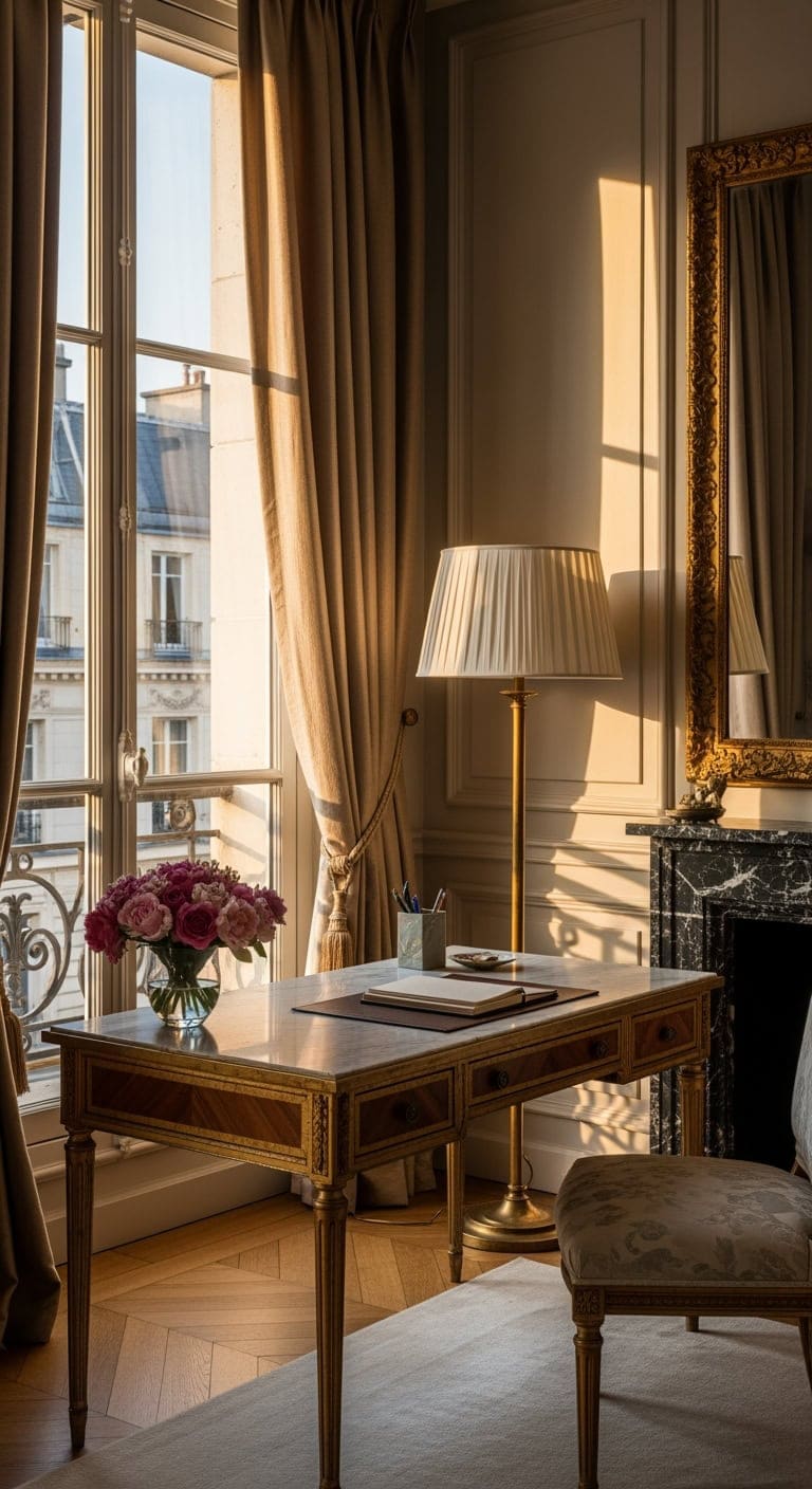 champagne gray louis xvi workspace